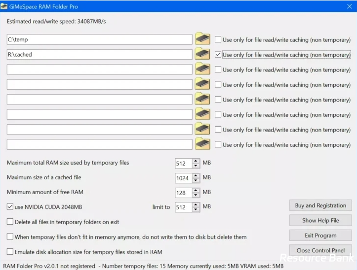 GiMeSpace RAM Temp Folder – 内存临时文件夹工具 [终身授权][Windows][→免费]