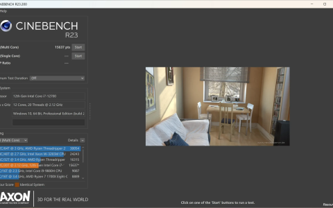 Cinebench R23 硬件多核、单核性能跑分神器！测下你的 CPU/GPU到底怎么样？