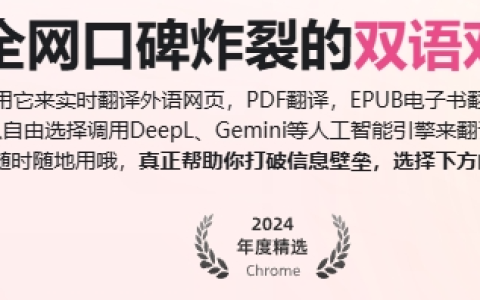 沉浸式翻译 最受欢迎的双语对照网页翻译插件