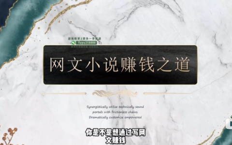 网文一条哥小说写作速成精品课，新手快速打造爆款作品