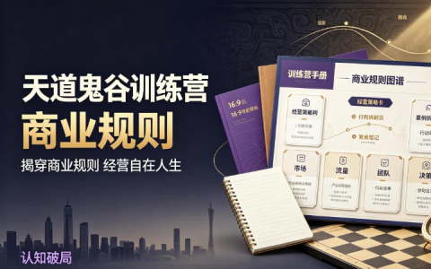 认知破局 - 天道鬼谷训练营，揭穿商业规则经营自在人生